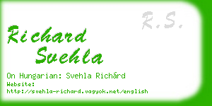 richard svehla business card