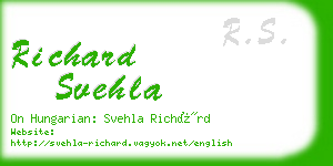 richard svehla business card